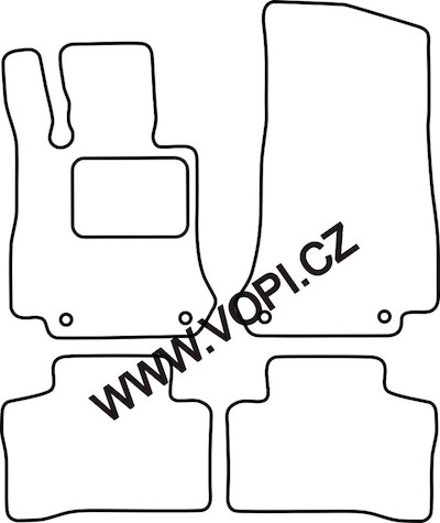 Textil-Autoteppiche Mercedes GLC X253 2015 - Autofit (2984)